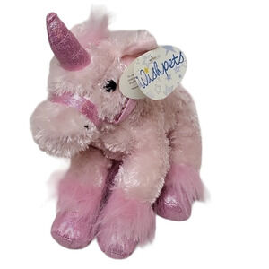 Wishpets Pink Unicorn Plush Stuffed Animal NWT